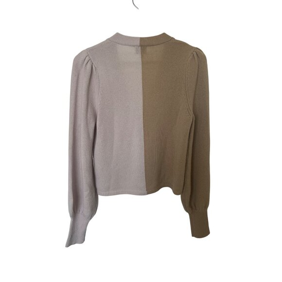 Cami NYC Maya Cardigan Colorblock V-Neck Button-Up Sweater - Picture 8 of 12